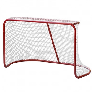 Deluxe Pro Steel Hockey Goal,red/white