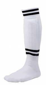 Sock Style Soccer Shin Guard Large White