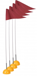 Spring Loaded Soccer Corner Flags,red