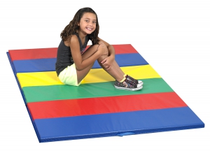 Rainbow Folding Gym Mat - 4'x6'