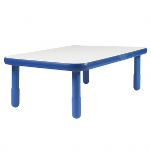 Baseline 48" X 30" Rectangular Table - Royal Blue With 16" Legs