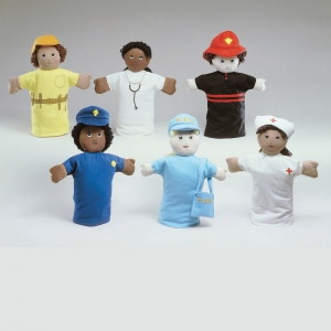 9" Career Hand Puppets - Set Of 6
