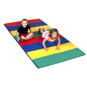 Rainbow Folding Gym Mat - 4'x8'