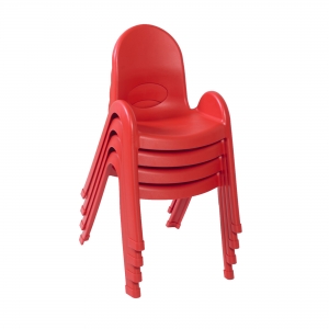 Value Stack 13" Child Chair - 4 Pack - Candy Apple Red