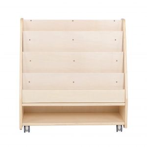 Mobile 4-shelf Book Display With Storage - Rta