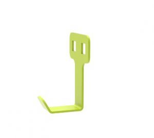 Hook,backpack,powdercoat,lime,matte/satin
