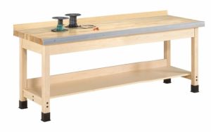 AUX. Workbench Wall Series 32", 120"W x 24"D x 32"H, Maple