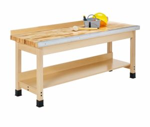 Aux. Workbench Wall Series 32", 72"w X 24"d X 32"h, Maple