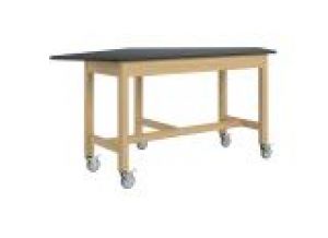 Forward Vision Table On Casters, Phenolic Surface
