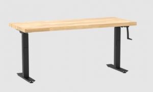 Hlb, Adjustable Height, 60in Wide X 24in Deep1.75 Inch Maple Butcher Block Top 