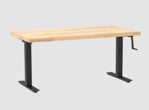 Hlb, Adjustable Height, 60in Wide X 30in Deep1.75 Inch Maple Butcher Block Top 