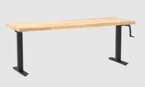 Hlb, Adjustable Height, 72in Wide X 24in Deep1.75 Inch Maple Butcher Block Top 