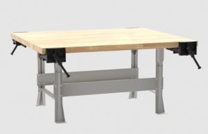 4-station Workbench Light Gray W/ 4 Vises