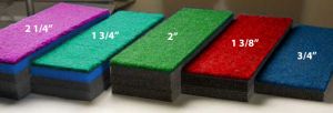 The Industry Standard - Carpet Bonded XPE Foam -  6' x 42' x 1-3/8' Color Blue