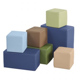 SoftZone Big Foam Blocks 7-Piece - Earthtone