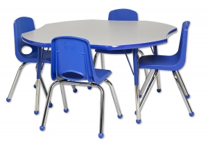 Clover Table Gblsb & 412bl Chairs