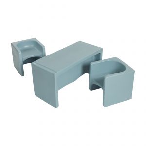 Tri-Me Multipurpose Table and Chairs 3-Piece Set - Powder Blue