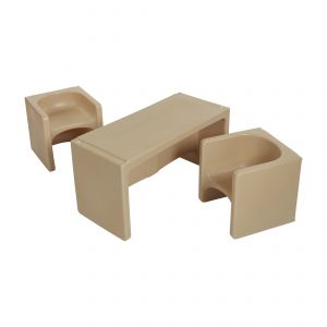 Tri-Me Multipurpose Table and Chairs 3-Piece Set - Sand