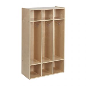 Streamline 3-Section Coat Locker - Natural