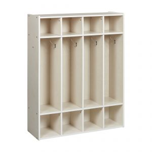 Streamline 4-Section Coat Locker - White Wash