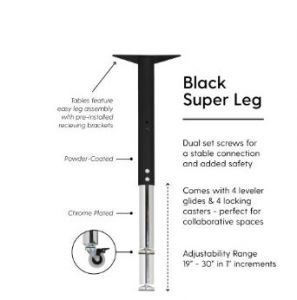 Super Legs For Activity Tables, 4-pack - Black