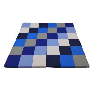 Softscape Space Saver 4-fold Toddler Activity Mat - Navy/powder Blue