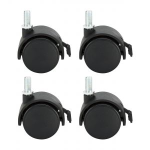 Locking Casters for Upholstered Seating, 4-Pack - Black