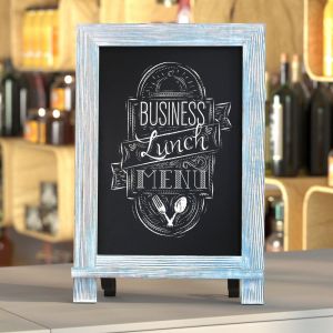 10pk Rustic Blue Chalkboards