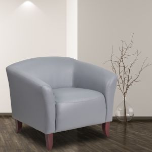 Hercules Imperial Series Gray Leathersoft Chair