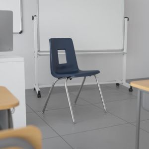 Mickey Advantage Navy Student Stack School Chair - 18-inch