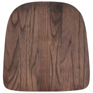 Perry Rustic Walnut Wood Seat For Colorful Metal Chairs