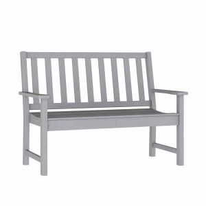 50" Gray Indoor/outdoor Recycled Hdpe Bench