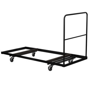 Neena Black Folding Table Dolly For 30''w X 72''d Rectangular Folding Tables