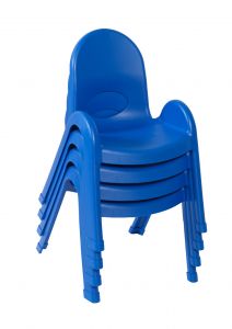 Value Stack 11" Child Chair,  4 Pack, Royal Blue