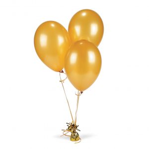 Bulk Gold Metallic 11" Latex Balloons