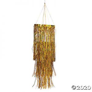 Foil Metallic Gold Fringe Door Curtain