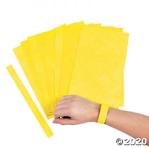 Selfadhesive Wristbands  Yellow