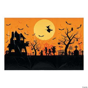 Haunted House Classic Backdrop Halloween Decoration