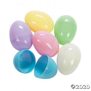 Jumbo Pastel Plastic Easter Eggs