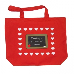 Tote Bag : Teaching Is A Work Of Heart