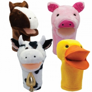 Bigmouth Farm Puppet Set: Pig, Cow, Duck, Horse