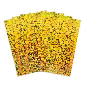 Holographic Card Stock - 8.5"x11" , 10pt, 25 Sheets, Menagerie - Gold