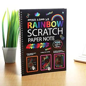 Rainbow Scratch Fun 8.5"x11" 25 Sheets With 5 Styluses