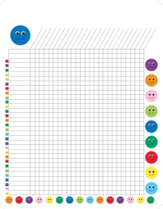 Classroom Poster - 17"x22" - Smiley Face Incentive Chart