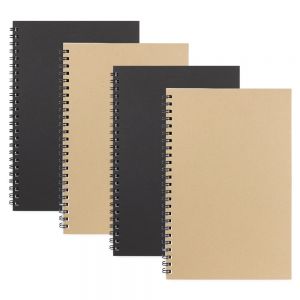 Spiral Sketchbook - 8.5"x11", 3 Books, Kraft 100pg