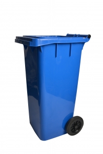 1038bl Blue Rollout Container 32 Gallon Trash Cans With Wheels
