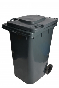 1038gy Grey Rollout Container 32 Gallon Trash Cans With Wheels