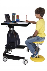 Kore Design® Kids Sit-Stand Mobile Student Desk, Adjustable 31"-38", Black