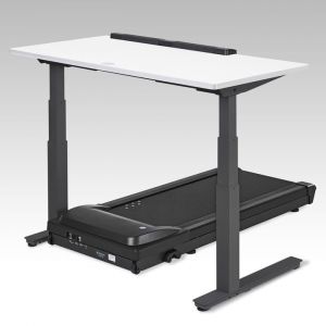 Treadmill Base With 60" Desktop Choice In Powdercoat White