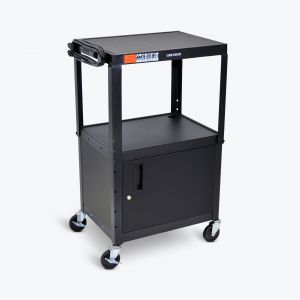 Adjustable-height Steel Av Cart - Cabinet